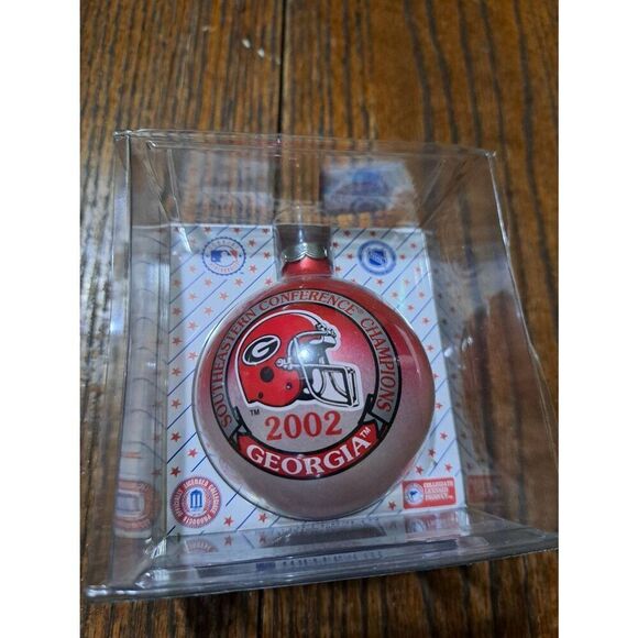 Vintage 2002 Topperscot Conference Champions Georgia Christmas Holiday Ornament - Picture 1 of 4